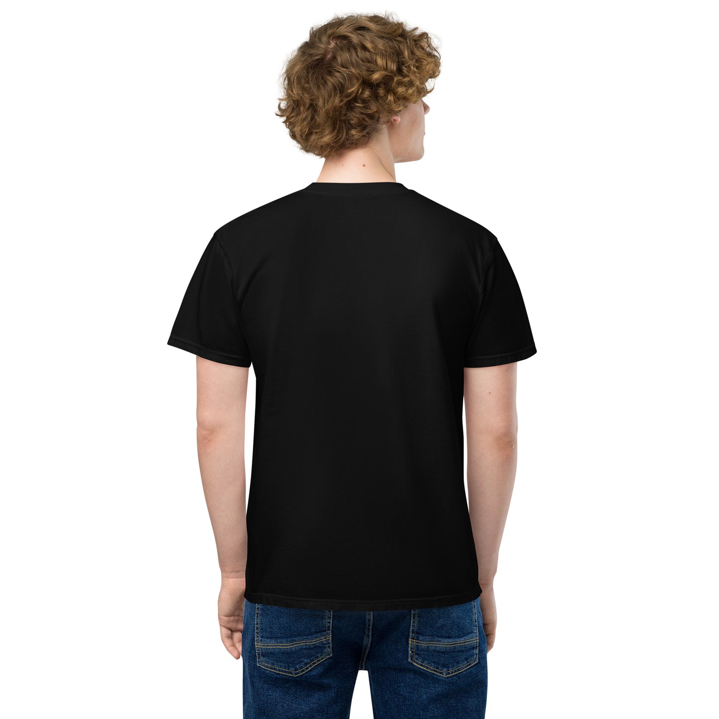 Sea Zephyr unisex garment-dyed pocket t-shirt - black