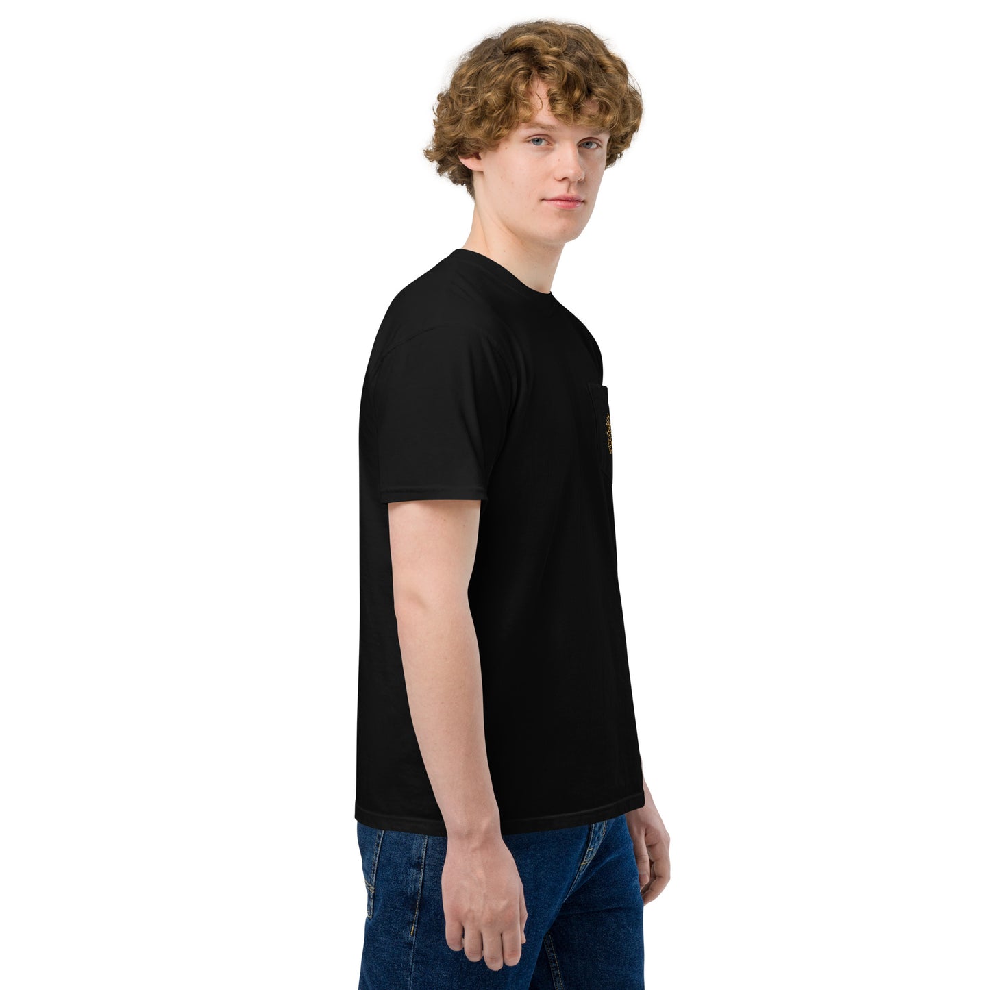 Sea Zephyr unisex garment-dyed pocket t-shirt - black